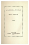 Ernest Hemingway Signed First Limited Edition of ''A Farewell to Arms'' -- Scarce in Original Slipcase